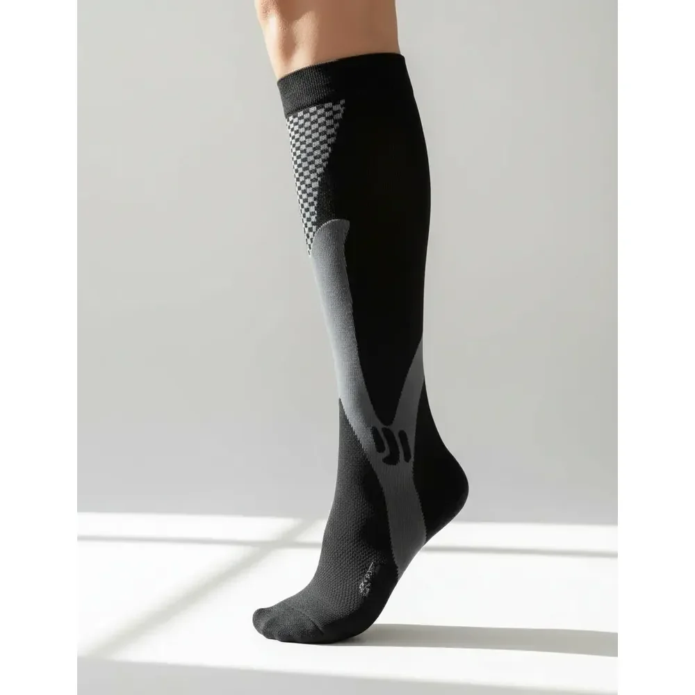 Meia De Compressão Para Trombose E Circulação Preto M