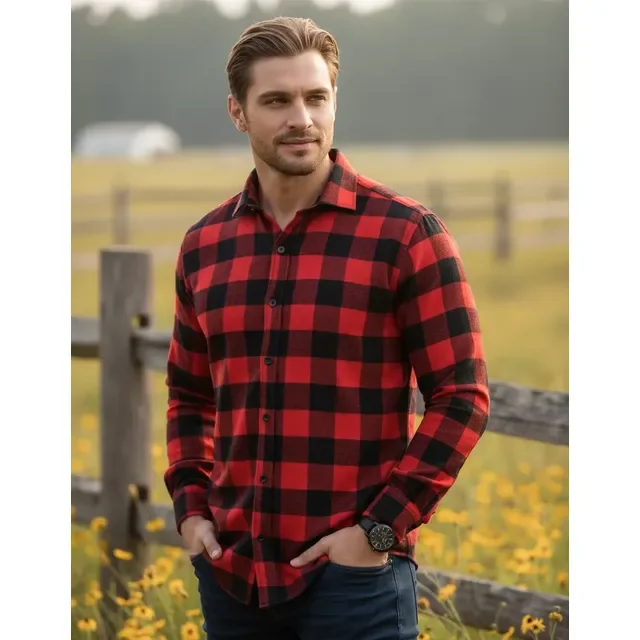 Camisa Xadrez Masculina Manga Longa Festa Junina Flanelada