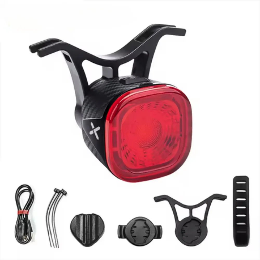 Sinalizador Inteligente Bike Luz Traseira Para Bicicleta Com Sensor De Freio Usb C Recarregável Vermelho