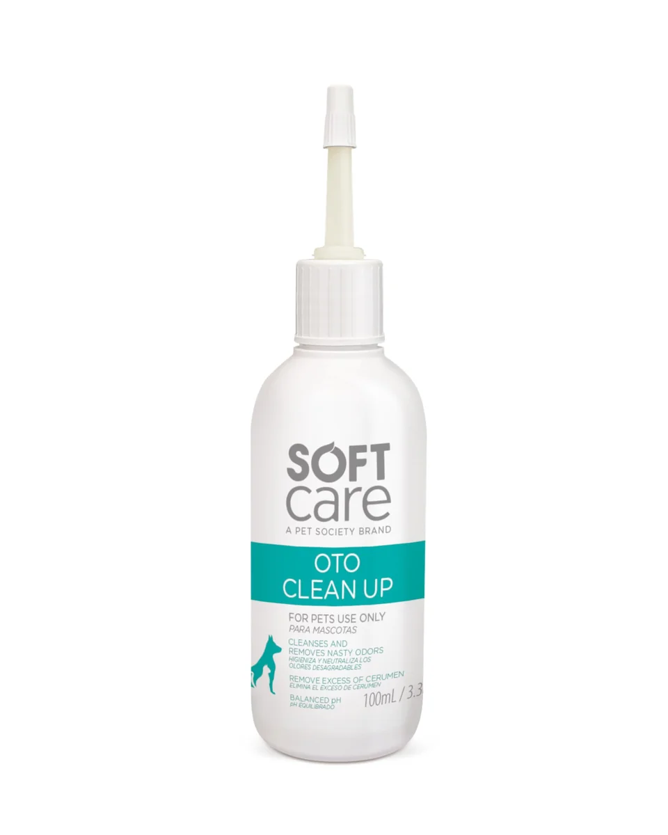 Soft Care Oto Clean Up Limpeza de Orelhas 100ml cães e gatos Pet Society