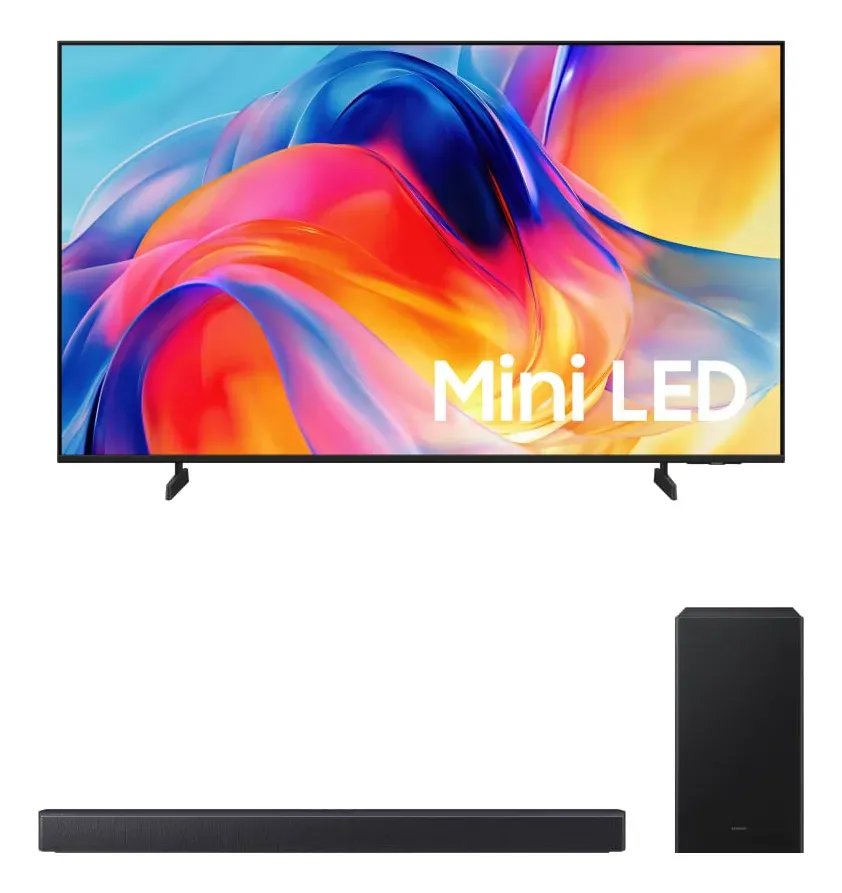 Samsung Smart Tv 50" Mini Led 4k M75h + Soundbar Hw-b450f