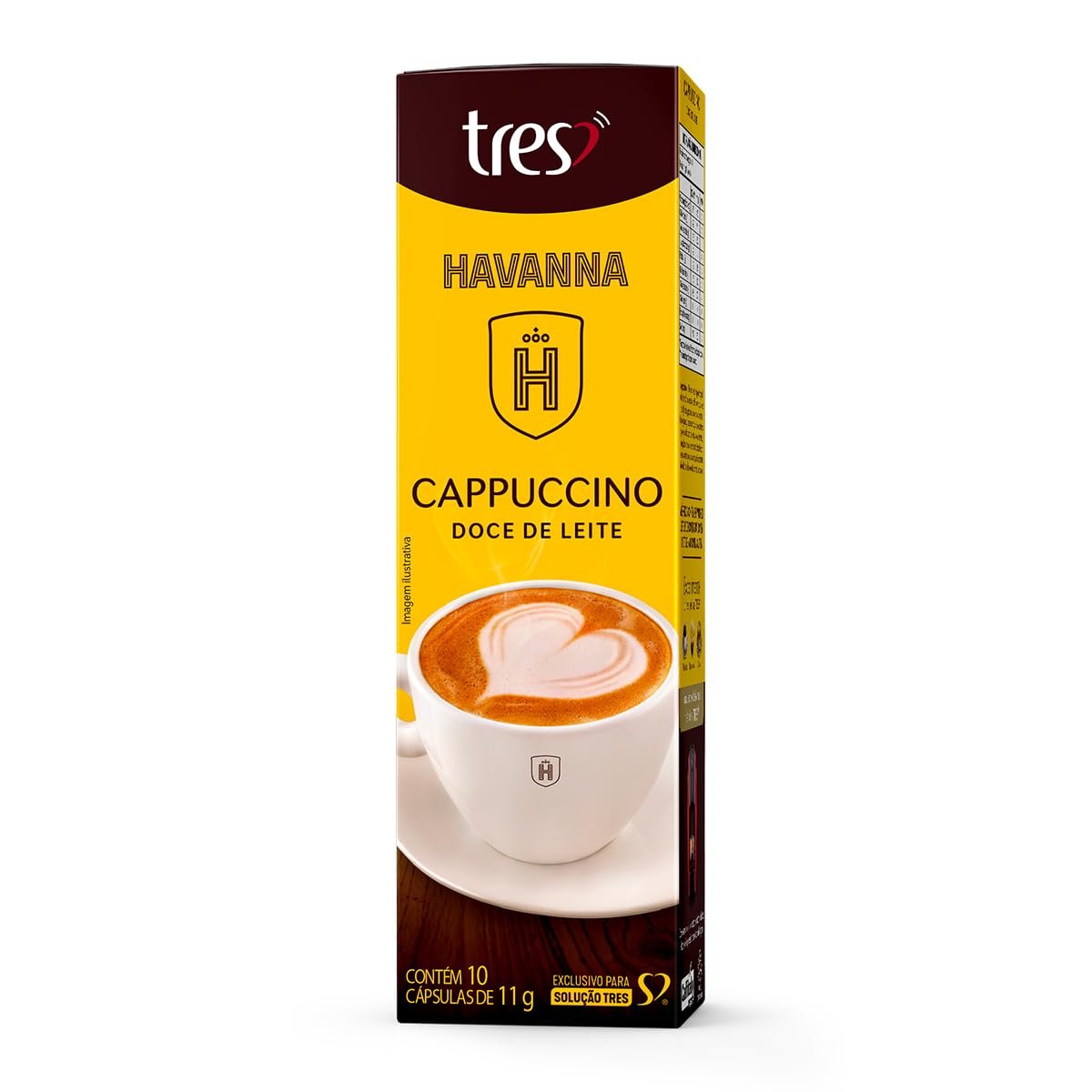 Capsula de Cappuccino Doce De Leite TRES 3 Corações 10 unid