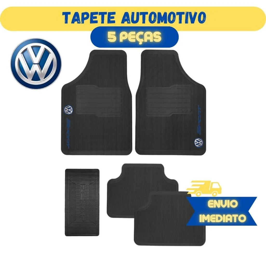 Tapete Automotivo Carro Volkswagen Versátil Borracha 5 peças