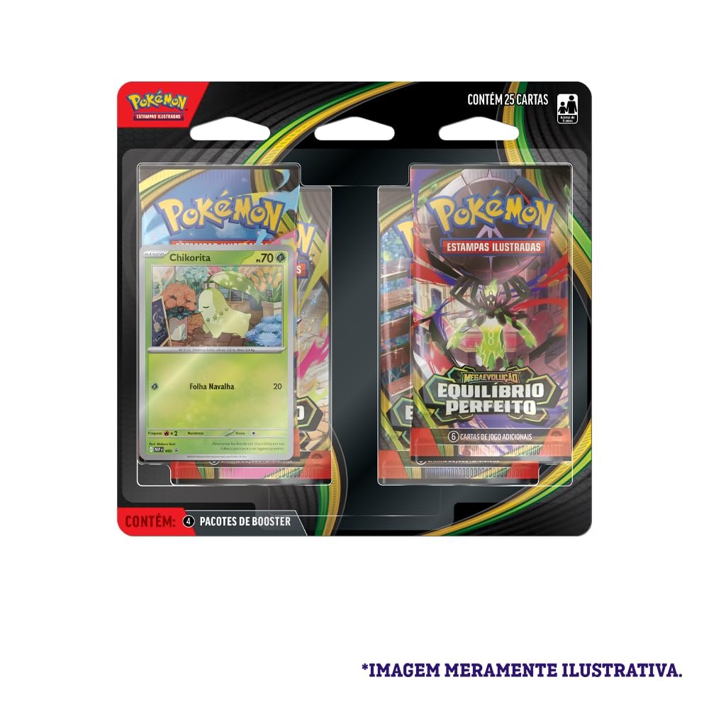 Pokémon TCG: Mega Evolução - Equilíbrio Perfeito - 4-Pack Blister - Português