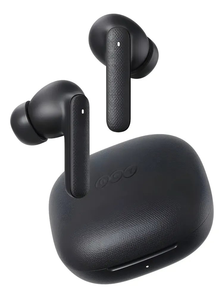 Fone de OuvidoQCY Buds T43 ENC Bluetooth 5.3, IPX4, 35H de Reprodução, Drivers de 10mm, Cor Preto