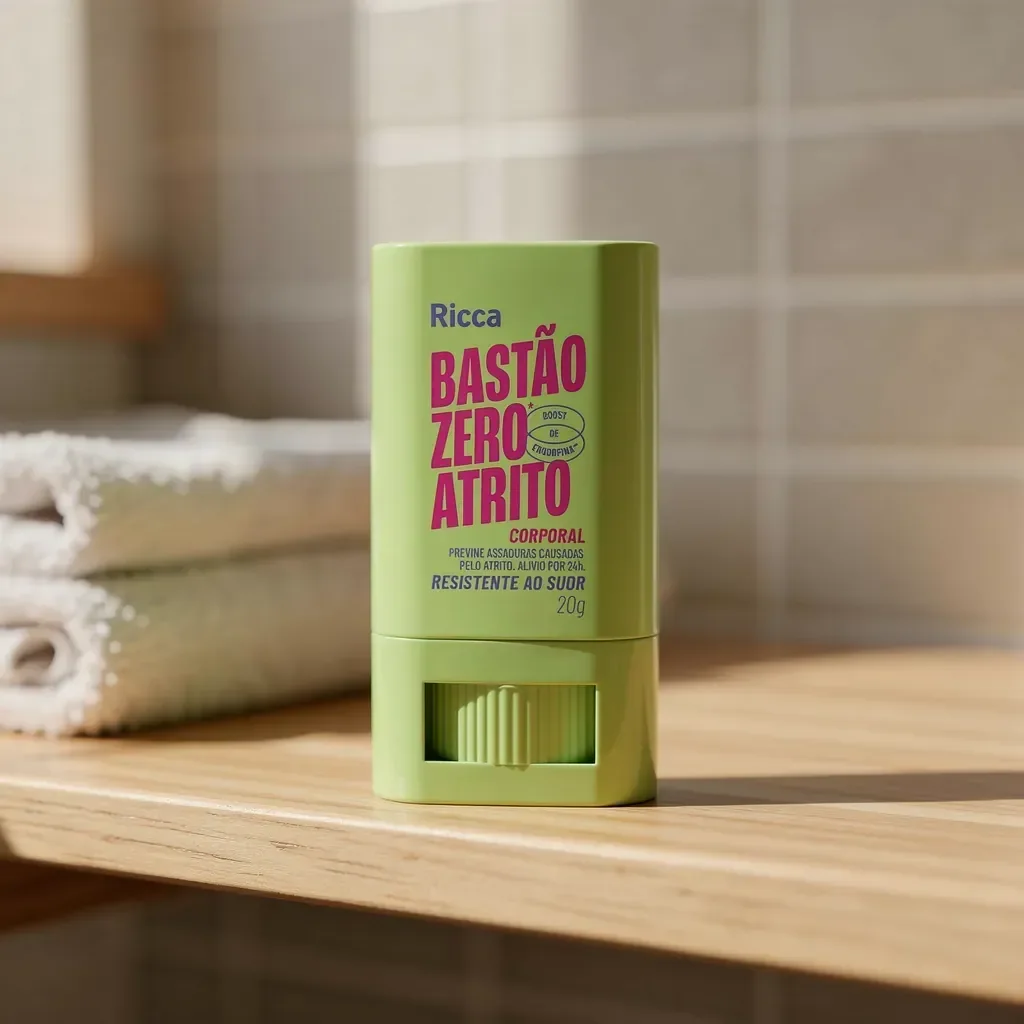 Bastão Zero Atrito Corporal Ricca 20g Antiassaduras Antiassaduras