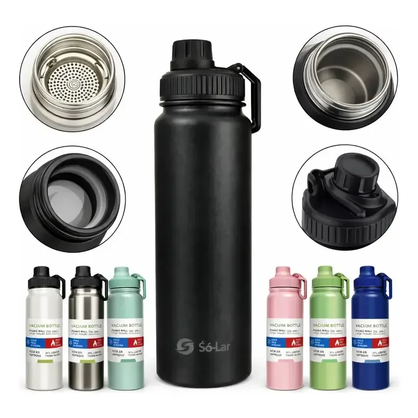Garrafa Térmica 800ml Água Gelada Squeeze Inox