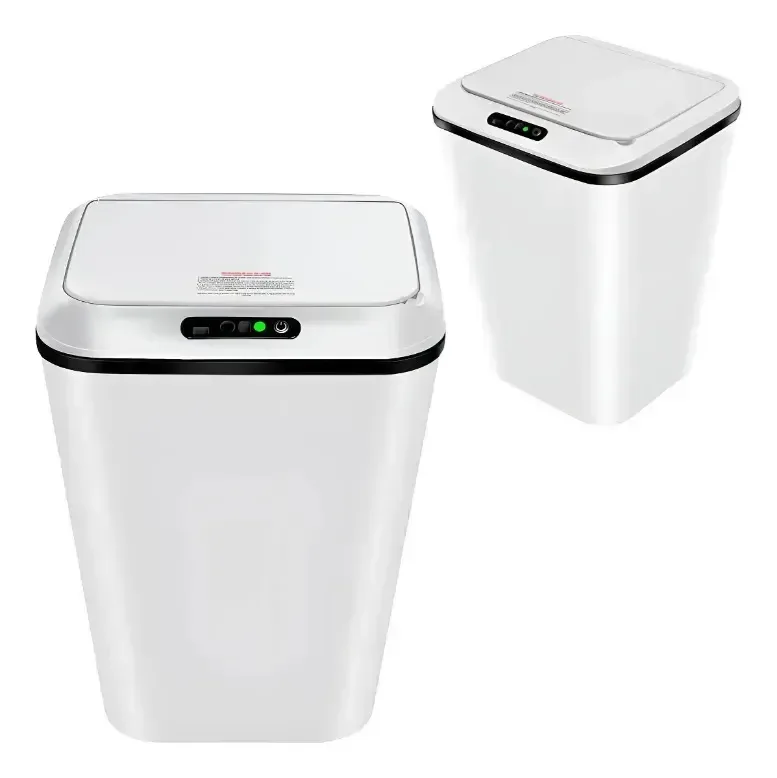 Infravermelho Automática Usb Lixeira Retangular 14l Branco