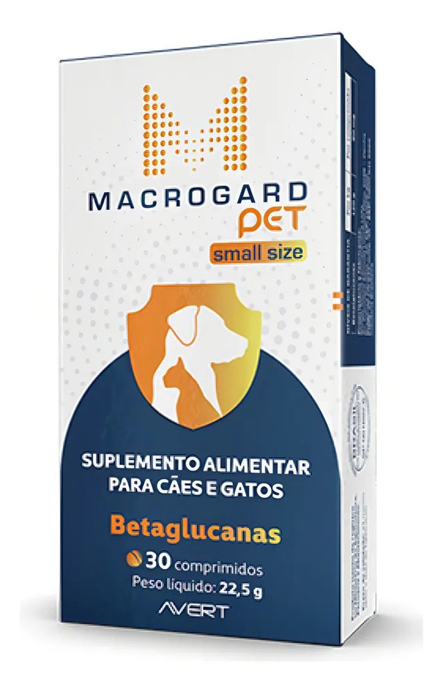 Macrogard Pet Small Size Avert Betaglucanas 30 Comprimidos Palatáveis