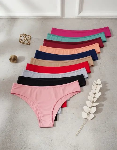 Kit 10 Calcinha Microfibra Feminina Calcinhas Tanga Atacado
