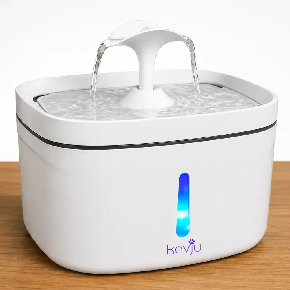 Bebedouro Kvju Automático Com LED De 2.5L Para Gatos E Cães