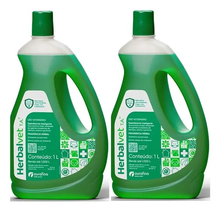 Herbalvet T.a. 1l Ourofino Desinfetante Bactericida 2 Unidad