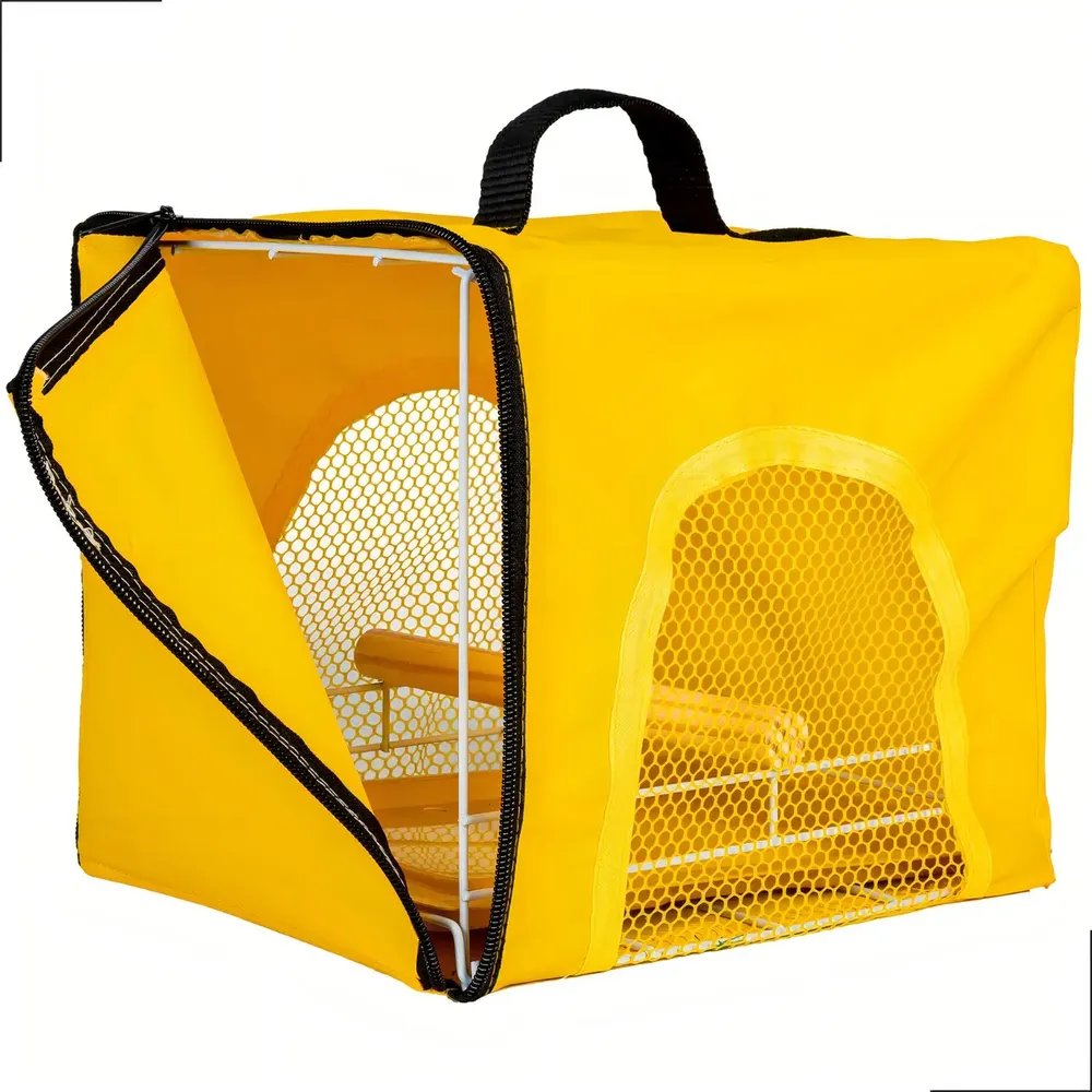 Bolsa Caixa Transporte Aves Calopsita Periquito Pássaros Top Cor Amarelo