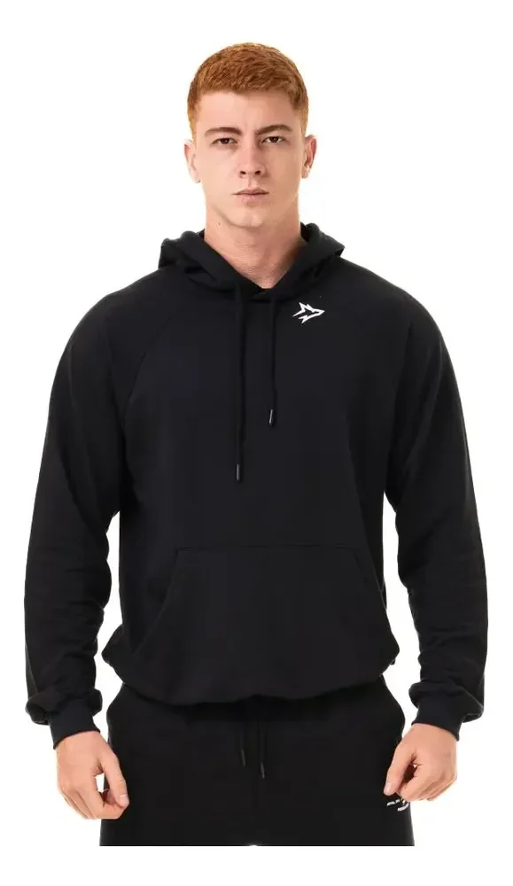 Casaco Moletom Preto New Lupus Inverno Alpha M Preto Liso