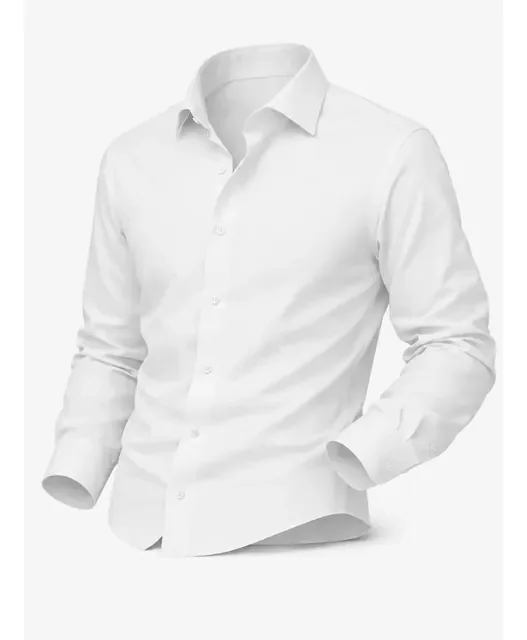 Camisa Social Masculina Manga Longa Elastano Stretch