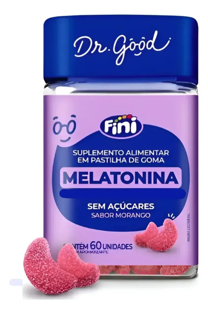Kit 3 Melatonina em Gomas Sabor Morango 60Gomas Fini Dr Good
