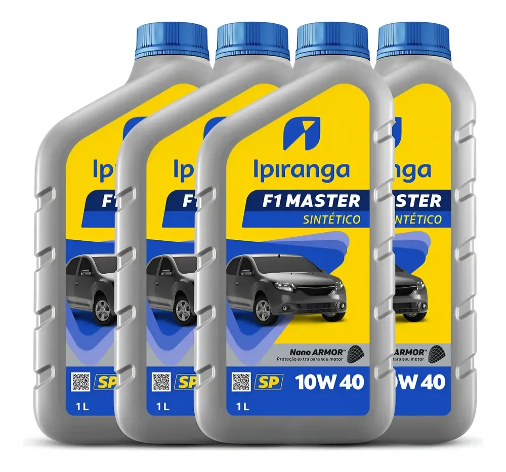 Kit 4 Óleo Motor Ipiranga Sae 10w40 Sintético F1 Master 01 L