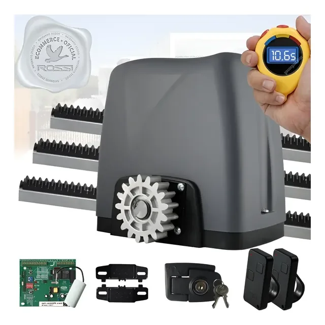 Kit Motor Rossi 1/4 Dz Nano Turbo 36 Portão Deslizante 600kg