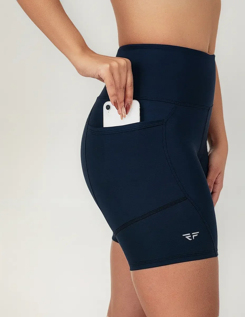 Short Feminino C/ Bolso Compressão Para Caminhada Academia - P ao GG