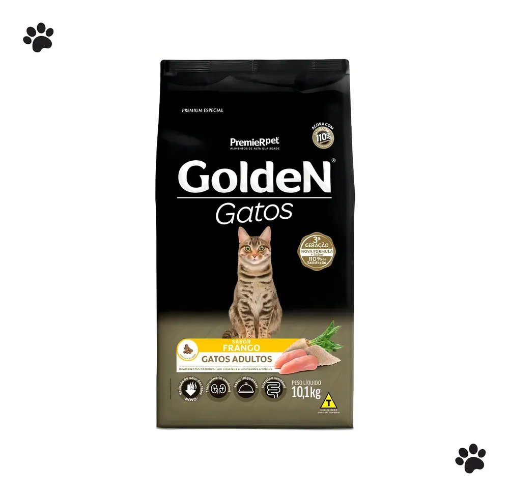 Ração Golden Premium Especial Gato Adulto sabor Frango 10,1Kg