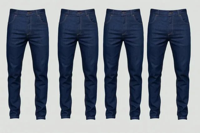 Kit 4-calças Jeans Ideal Trabalho Pesado Reforçada Elastano
