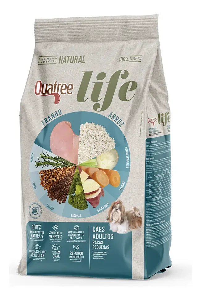 Ração Quatree Life Cão Adulto Raça Pequena Frango/Arroz 15kg