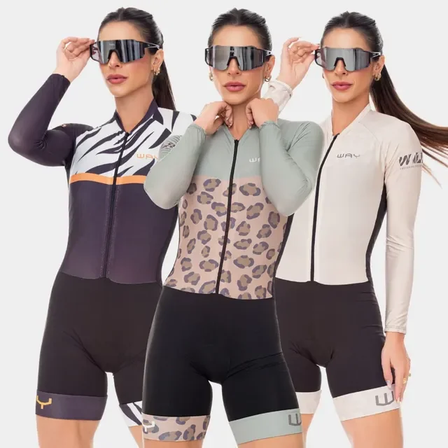Macaquinho Macacão Ciclismo Feminino Forro Gel Bike Pedalar