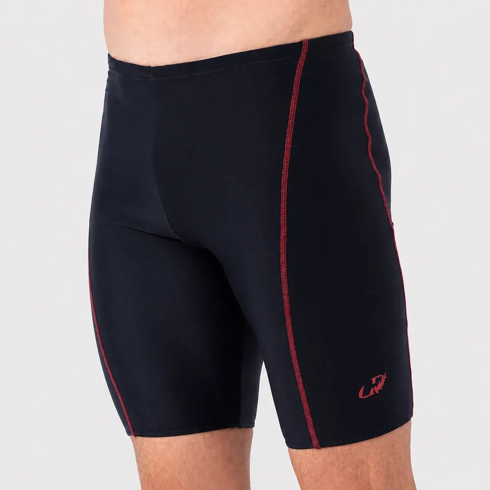 Bermuda Natação Xtra Life Com Pespontado Hammerhead - Ml07 Preto/vermelho