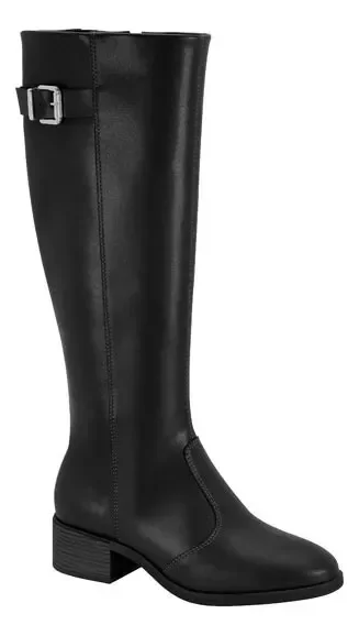 Bota Beira Rio Feminino 9087-106 Preto Lisa 38 Br