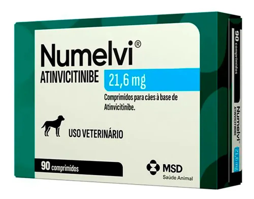 Numelvi 21,6mg Cães Coceira Dermatite Alergia 90 Comprimidos