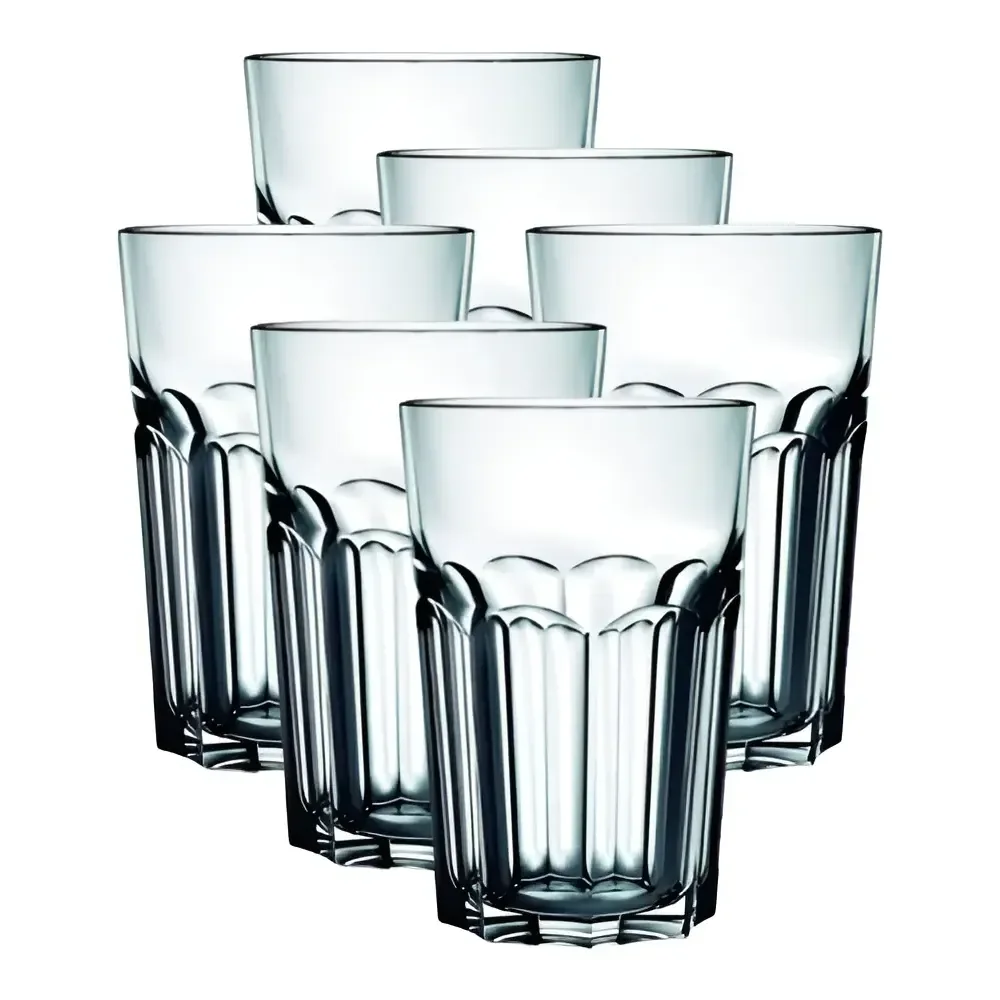 Copos De Vidro Grosso Original Line Glass De 400 Ml Água Suco Drink Premium Cor Transparente