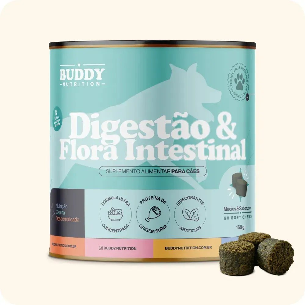 Suplemento Alimentar Pré-bióticos e Probióticos P/ Cães Buddy Nutrition