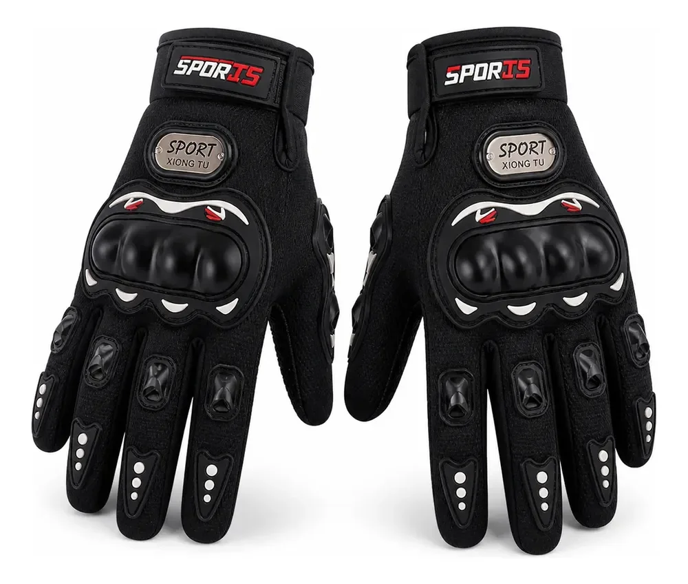 Luva Moto Motociclista Impermeável Proteção Touch Motoqueiro Preto Unico