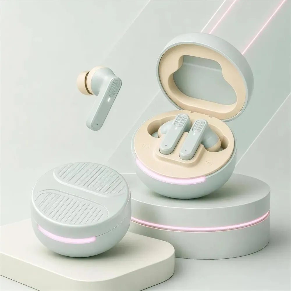 Fone Bluetooth TWS Eletro Mex J-88 PRO Sem Fio Bluetooth 6.0 com Som Estéreo In Ear para Android iPhone Jogos Música Chamadas e Atividades Esportivas Verde