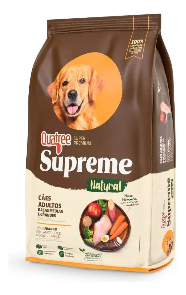 Quatree Supreme Cão Adulto Méd/Gran Frango Batata Doce 15kg