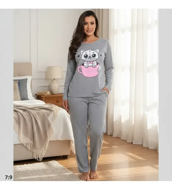 Pijamas De Frio Camisa E Calça De Malha Atacado Promoção