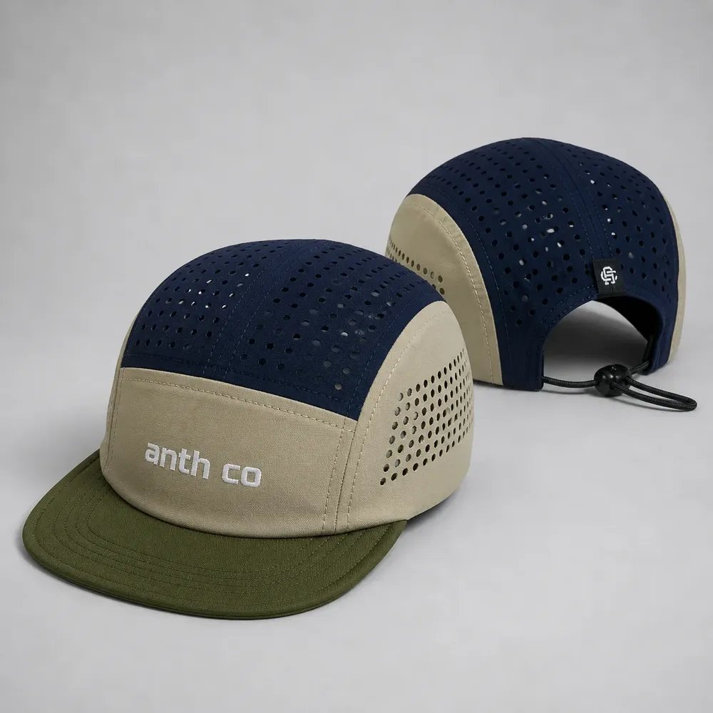 Boné Anth Co Aba Maleável Corrida Treino Impermeável Fresh Azul / Areia / Verde Un