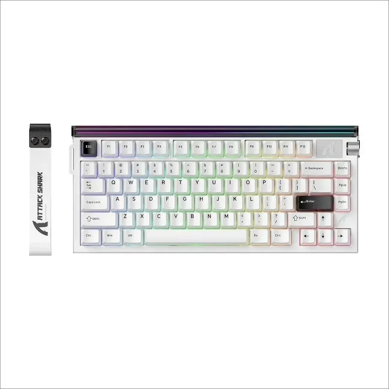 Teclado Gamer Attack Shark R85he Mecânico Usb Branco
