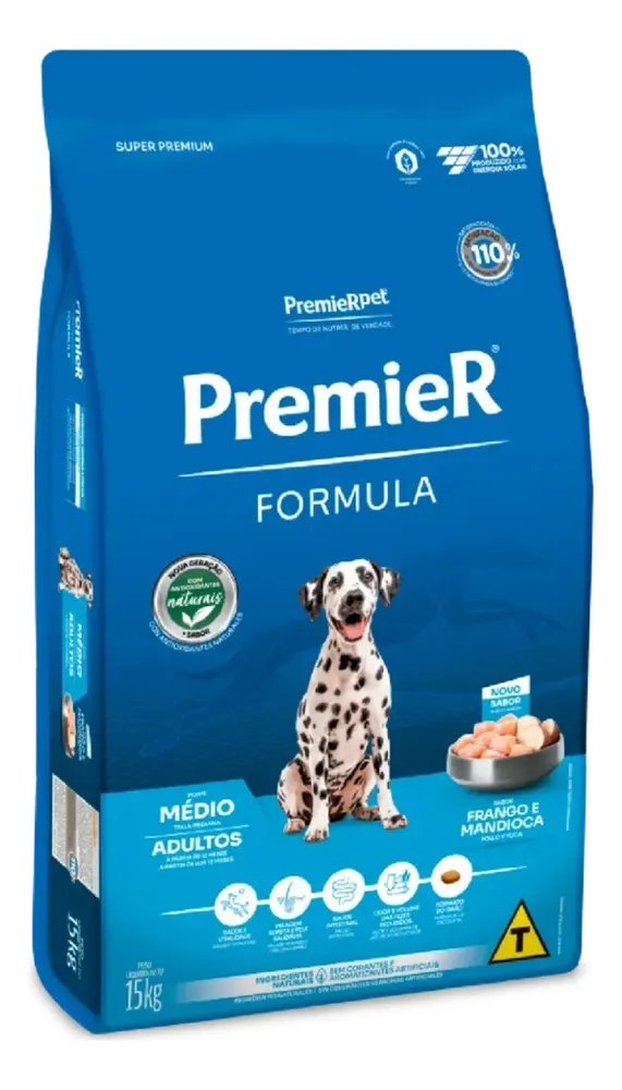 Ração Premier Fórmula Adultos Raças Média 15kg