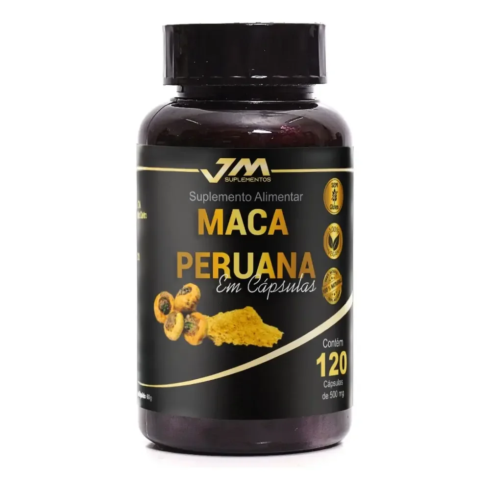 Maca Peruana Original 500mg 120 Cápsulas - Jmsuplementos