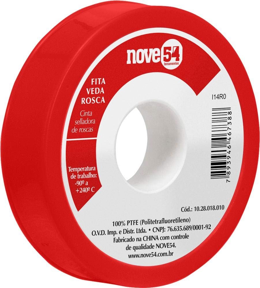 Fita Veda-rosca 12 Mm X 10 M Nove54 Nove 54