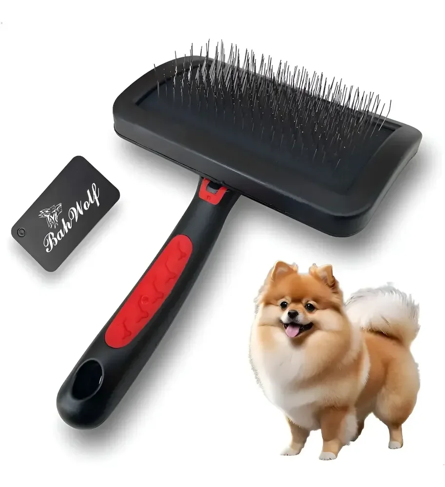 Rasqueadeira Pet Bahwolf S/bolinhas Grande Spitz Alemâo Lulu Vermelho