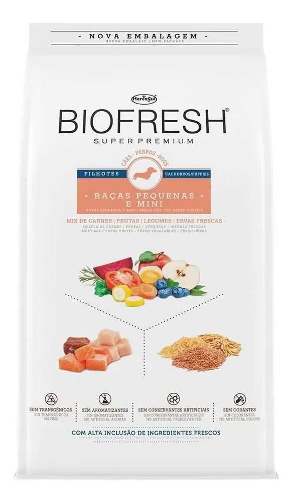 Ração Seca Biofresh Super Premium Cão Filhote Raças Pequenas Mix 10kg