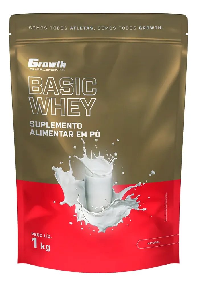 Proteína Growth Supplements Basic Whey em pó sabor Natural x 1kg