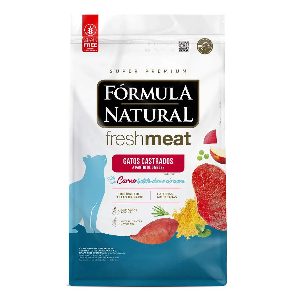 Ração Fórmula Natural Fresh Meat para Gatos Castrados Carne 10,1kg