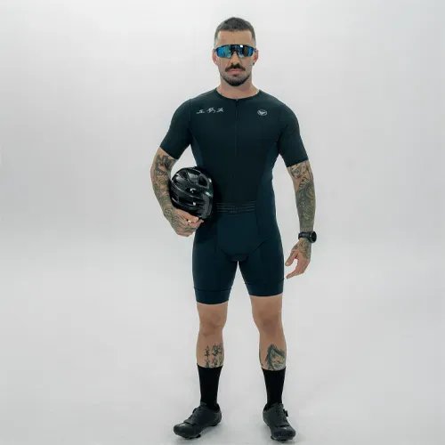 Macaquinho Triathlon Vezzo Bike Corrida Carbon Unissex