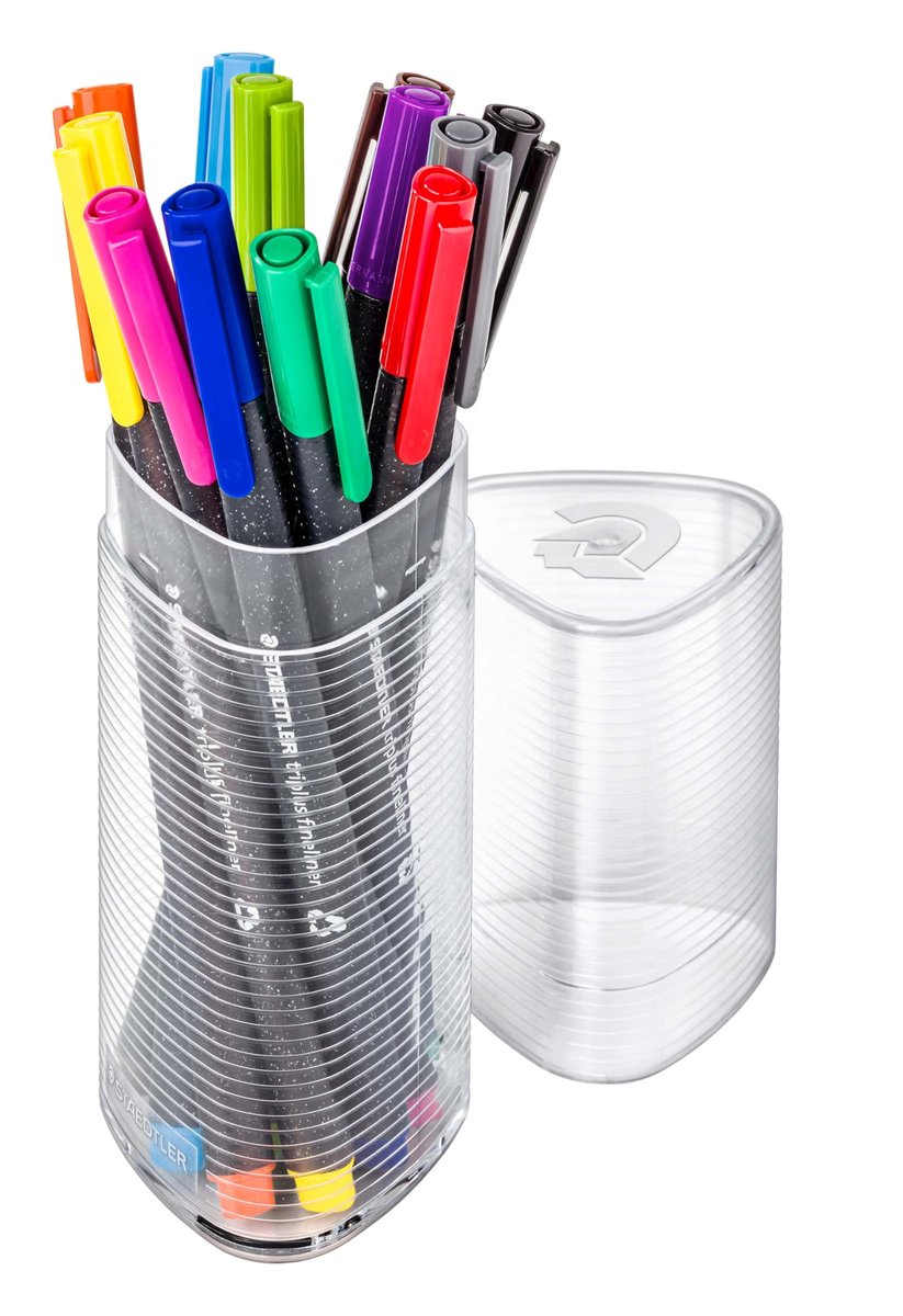 STAEDTLER Caneta Fineliner, Fineliner Triplus, Tubo com 12 cores, 334 PR12 02, Multicolorido
