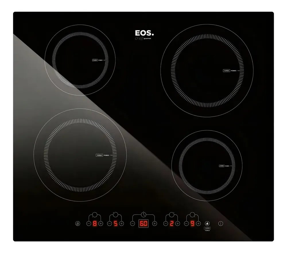 Cooktop De Indução 4 Bocas EOS 60cm Eci04ep Preto