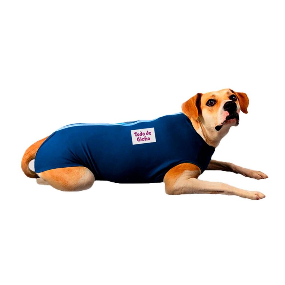 Roupa Pós Cirúrgica Tudo De Bicho Zíper Azul - Tam. 14