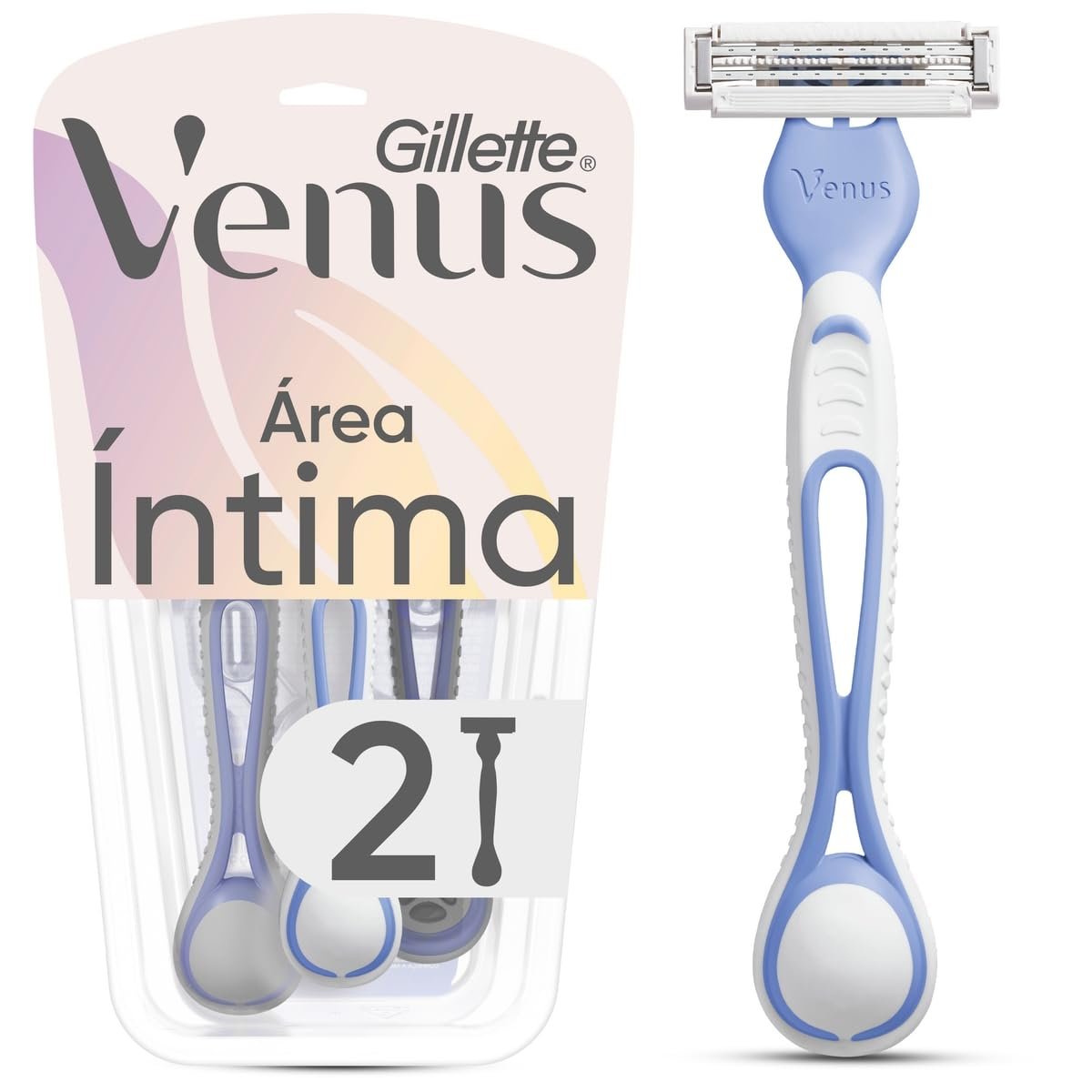 Gillette Venus Íntima, Aparelho de Depilação Descartável, 2 Unidades